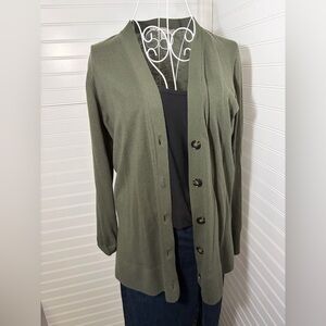 LOFT Olive Green Women's Cardigan